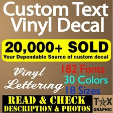 Custom Decal Vinyl Lettering Personalized  Business Sign Text Name  Window Car