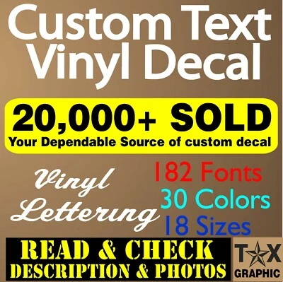 ORACAL Custom Decal Vinyl Lettering Personalized Business Sign Text Name Window Car