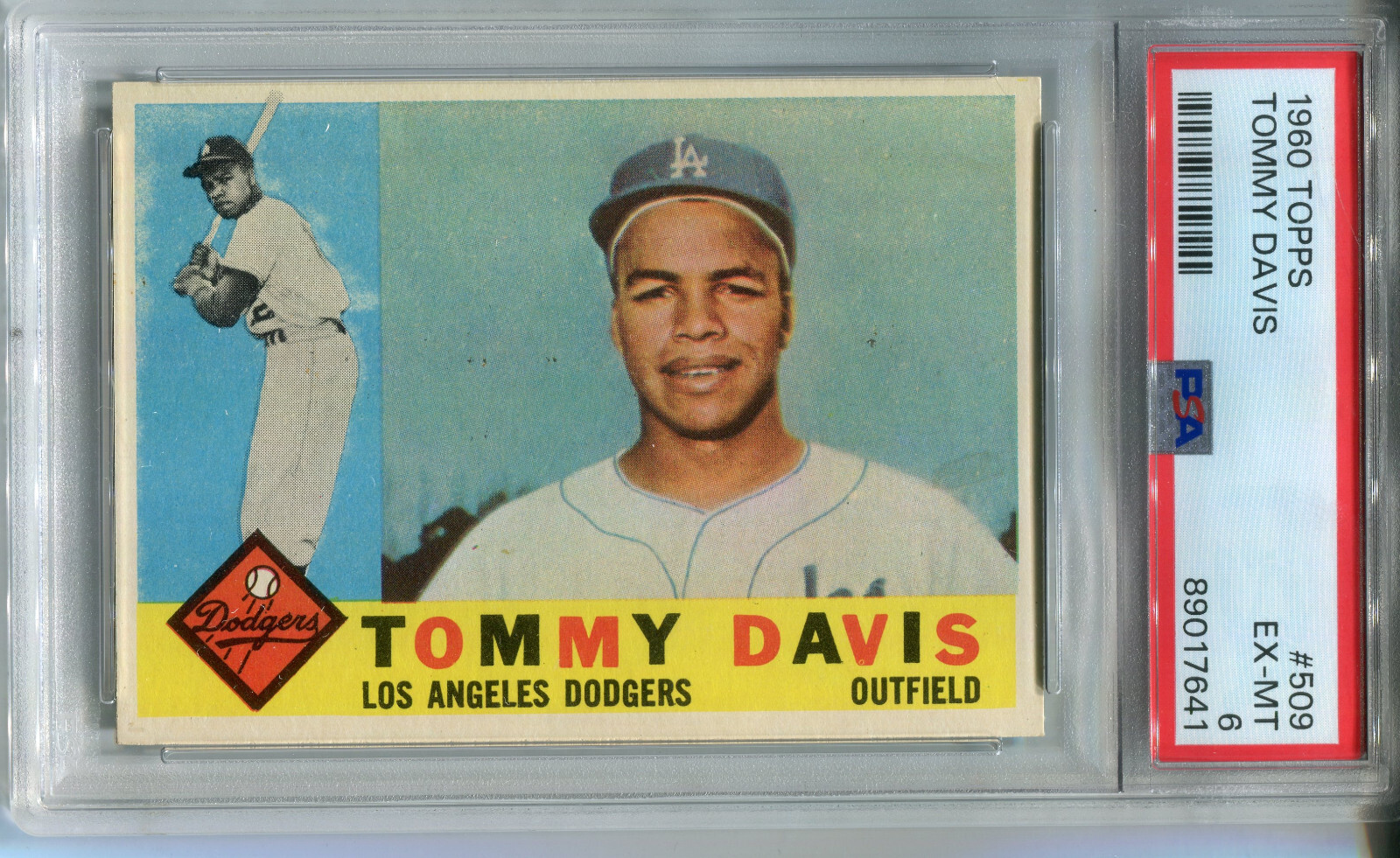 1960 Topps #509 Tommy Davis Rookie PSA 6 EX-MT Los Angeles Dodgers