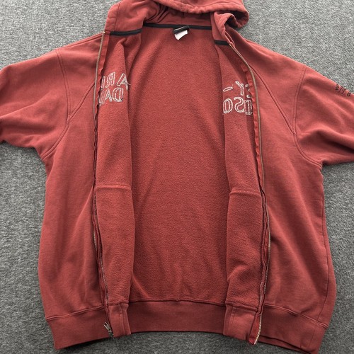 Harley Davidson Full Zip Hoodie Mens 2XL Red Biker Motorcycles Distressed Y2K - Picture 6 of 12