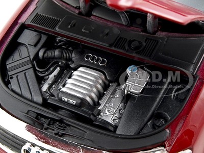2004 AUDI A4 CONVERTIBLE RED 1:18 DIECAST MODEL CAR BY MOTORMAX