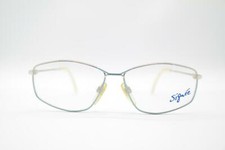Vintage Signee by Metzler 7203 242 Silver Blue Oval Glasses Frame NOS
