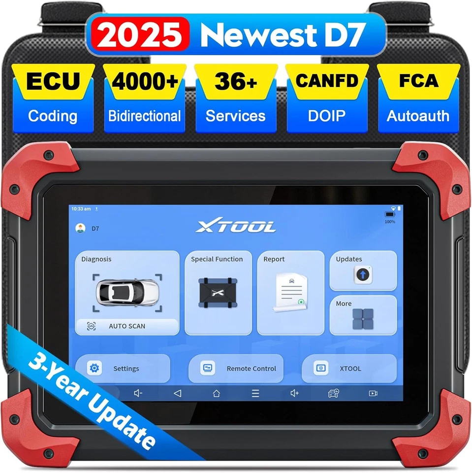 XTOOL D7 All System Diagnostic Tool OBD2 Scanner Bidirectinal Scan ECU Coding UK