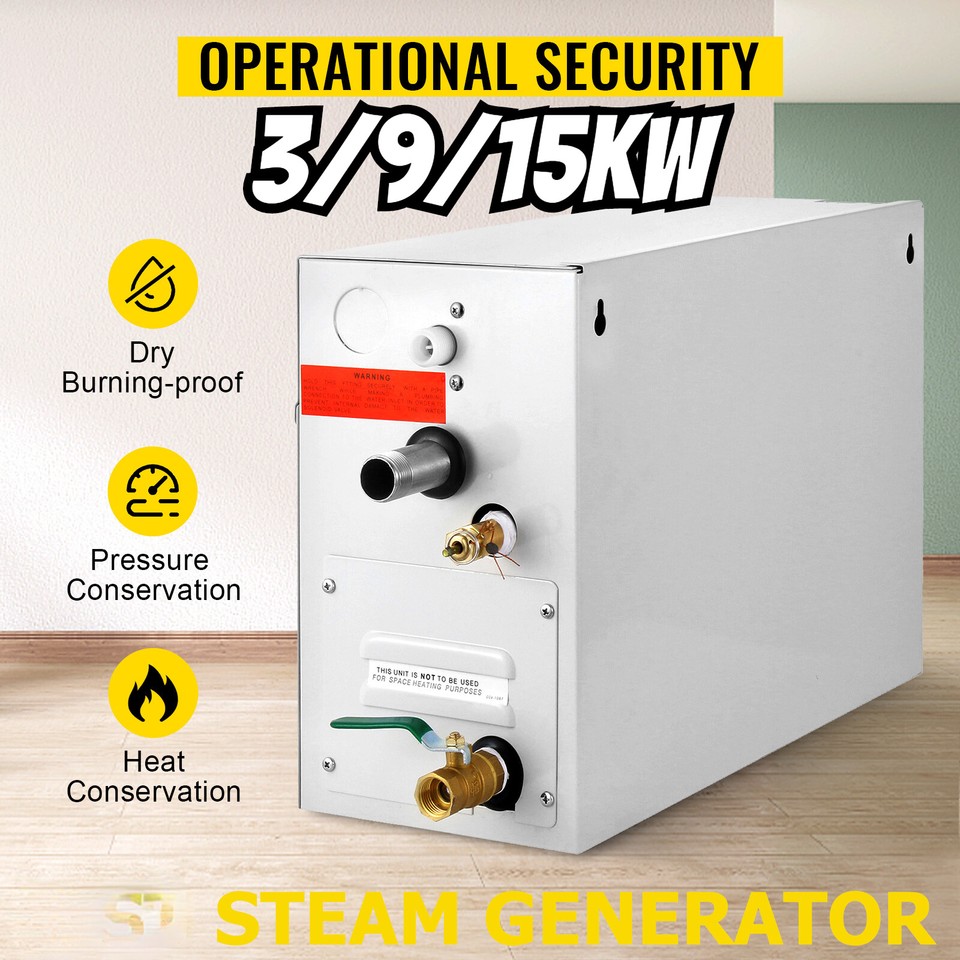 3/15KW Steam Generator Shower Sauna Bath Home Spa & ST-135 Controller ...