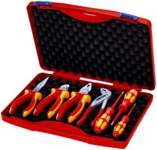 KNIPEX 00 21 15 Werkzeug-Box "RED" Elektro Set 2 7-teilig 