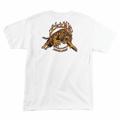 Santa Cruz Steve Alba SALBA TIGER Skateboard T Shirt WHITE