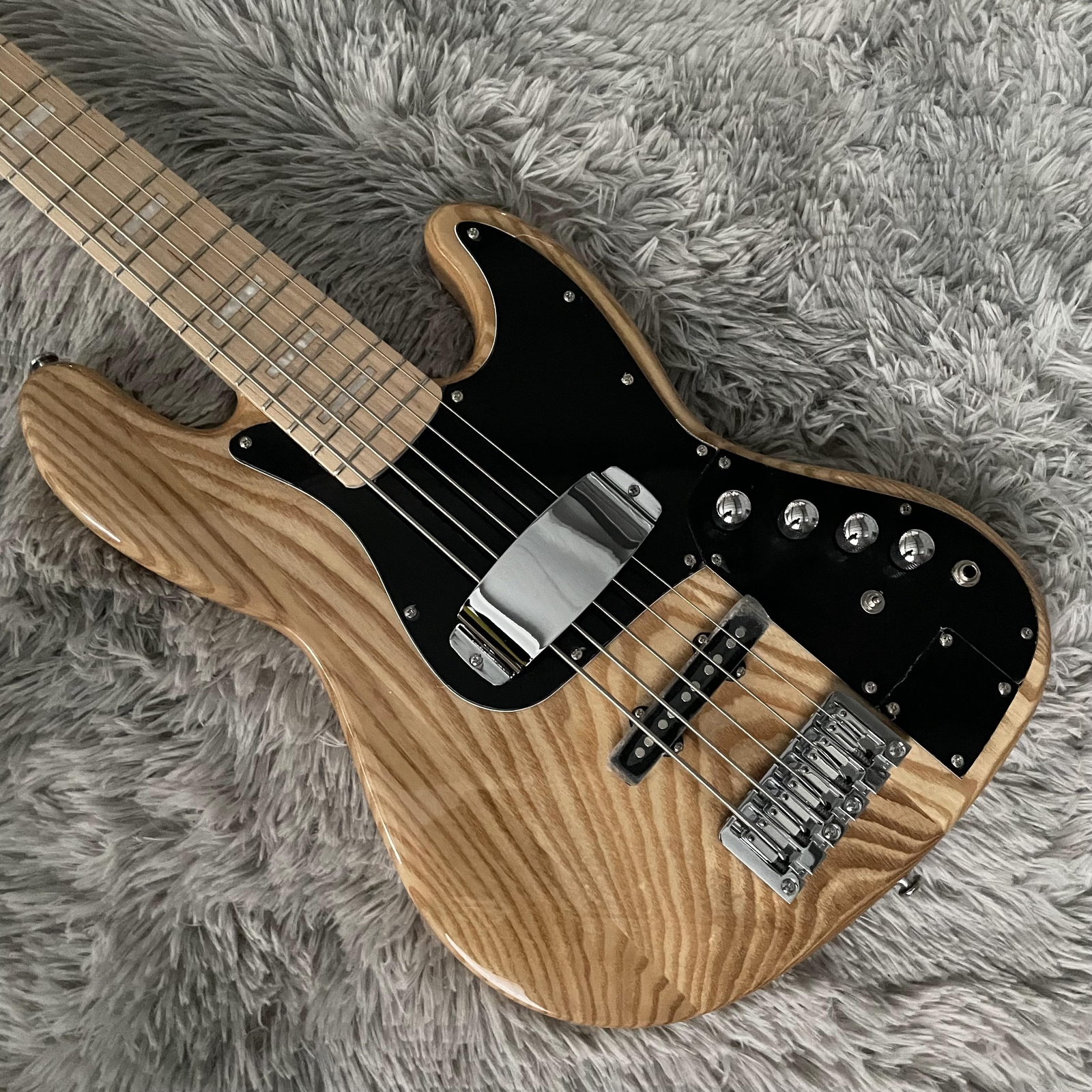 5 Strings JB Natural Color Electric Bass Guitar Maple Fretboard String