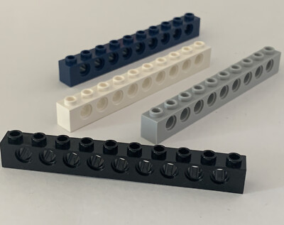 LEGO Parts 2730 Technic, (2pcs) Brick 1x10 with Holes