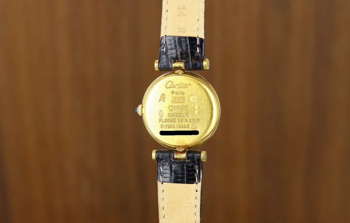 Cartier Must de Vermeil Vintage 24mm, Burgundy Lacquered Dial