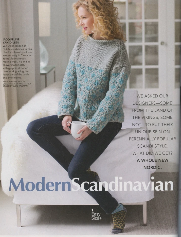 Vogue Knitting Magazine Holiday 2017 Nordic Knits Men Women Home - 26 Patterns - Image 3 of 4