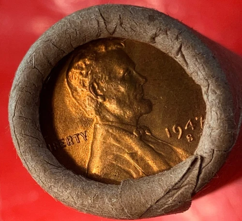 1947-S Lincoln Wheat Cent OBW Roll In the Old San Francisco Wrap GEM BU