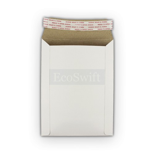 30 - 9x11.5 EcoSwift Self Seal White Ship Flats Cardboard Envelope Mailer Mailer - Bild 3 von 8