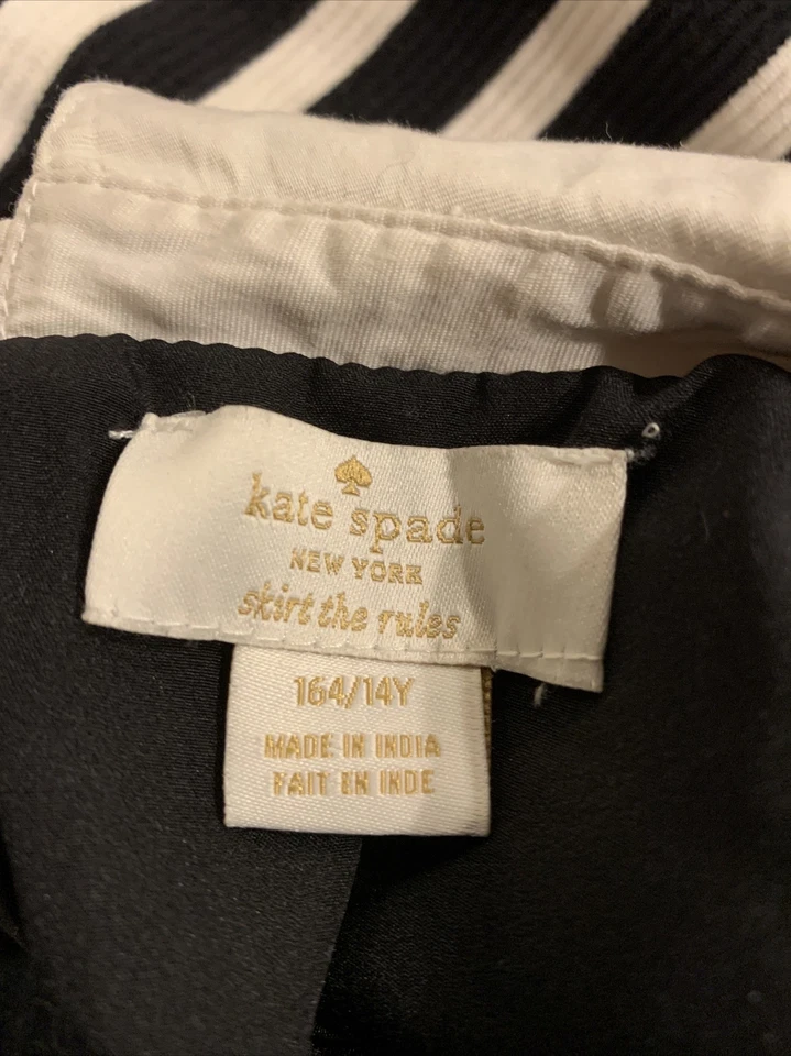 Vestido Kimberly Kate Spade New York Jóvenes Niñas en Negro/Crema Talla 164/14Y Usado en Excelente Condición Foto 3 de 3