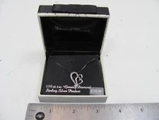 kohl's sterling silver diamond pendant 18" chain W/ BOX ($100)