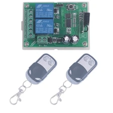 Wireless Switch DC 12V 2CH Wireless Remote Control Switch, DC12V 2 Channel Relay