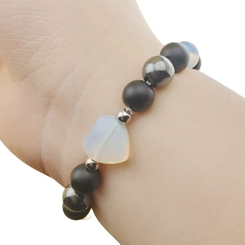 Healing Chakra Heart Bracelets for Women Girls Bring Lucky love hematite onyx - Picture 35 of 69