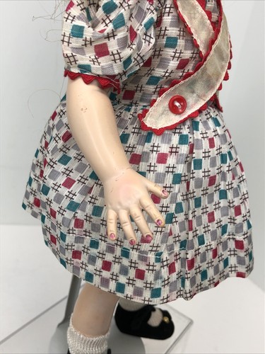 14” Vintage Antique Effanbee Doll Co. “Honey” Hard Plastic Cute Dress & Face #S - Picture 12 of 21