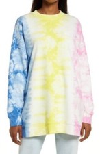 Wrangle Crew Neck Tie Dye Oversized Women Medium Organic Cotton Sweatshirt Sweat