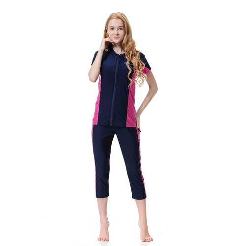 Traje de baño de vacaciones de verano cubierta completa para mujeres musulmanas 3 piezas ropa de playa - Imagen 82 de 145