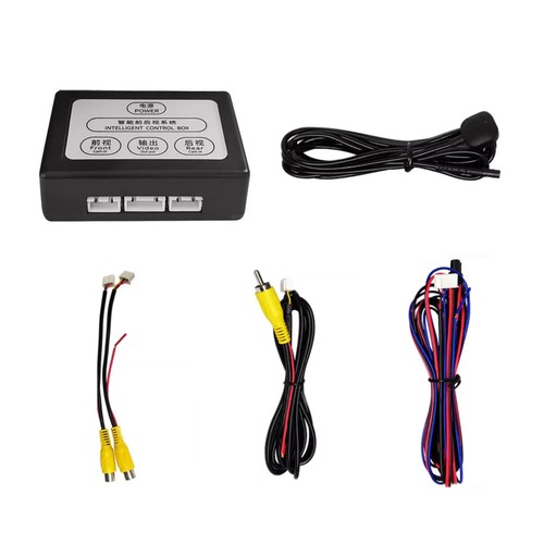 Black 2 Channel Front and Rear View Car Camera Converter Switch Box ...