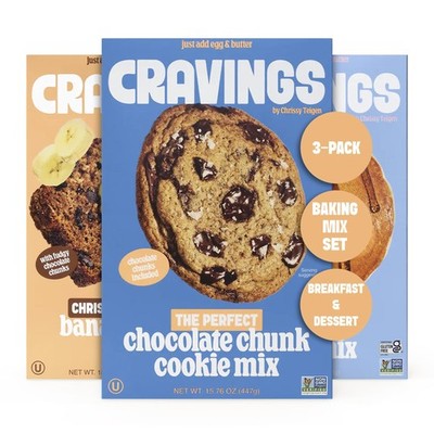 3Pack Baking Mix Set  Includes Banana Bread Mix, Chocolate Chip Cookie Mix, M...