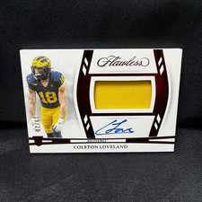 Flawless Rookie Michigan Patch Auto Colston Loveland Ruby 19/20 