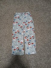 Pajama Pants Boys Size 8 Frosty the Snowman Fleece Gray