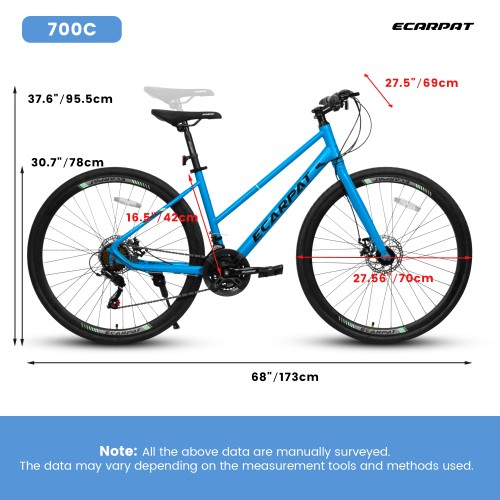 21 Speed Road Bike Aluminum Alloy Wheels Disc Brakes Commuter Student Disc Brake