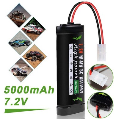 5000mAh 7,2V RC Battery NI-MH Akku mit Tamiya Stecker für Helikopter Boot Buggy