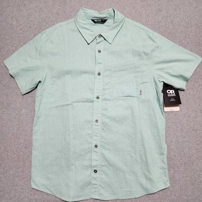 Outdoor Research Weisse Button Up Calcite Shirt Men's Large Hemp Hiking Camping