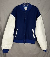 Paramount Gulf Western Mens XXL Varsity Letterman Jacket Blue White USA Made