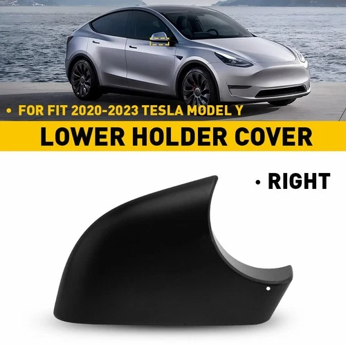 RH Side Black Wing Mirror Cover Lower Bottom Holder For Tesla Model Y 2020-2023