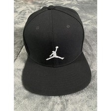 Nike Jordan Pro Cap Evolution Jumpman Hat Black L/XL Snapback Flat Brim FV5296
