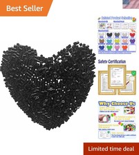 1000Pcs Fuse Beads - 5mm Black Melting Beads Refill. for Crafts