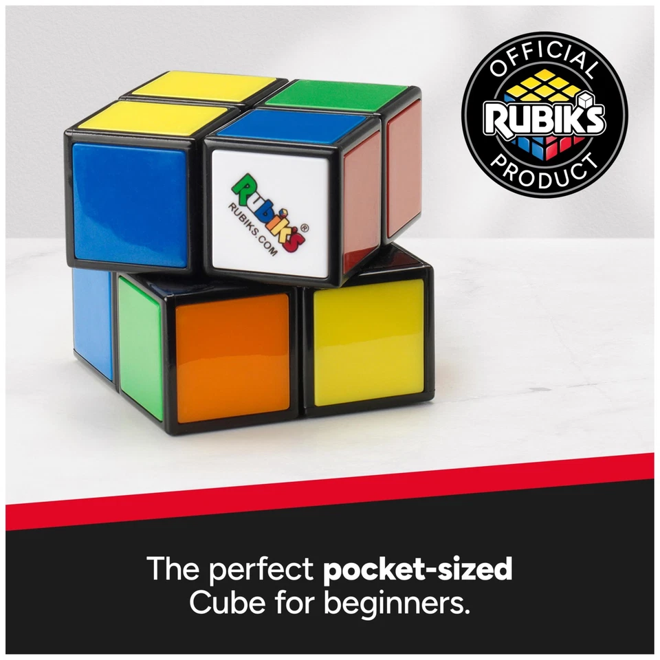 Mini Cubo Rompecabezas Original Rubik's 2X2 Juguete de Vástago Clásico para Todas las Edades Foto 2 de 4