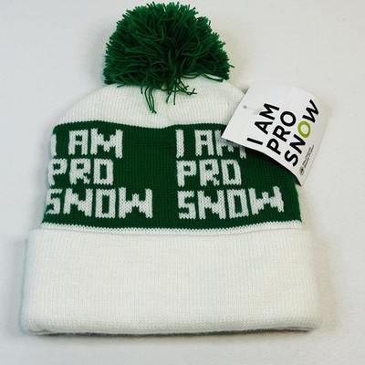 I am Pro Snow Beanie The Climate Reality Project White Green