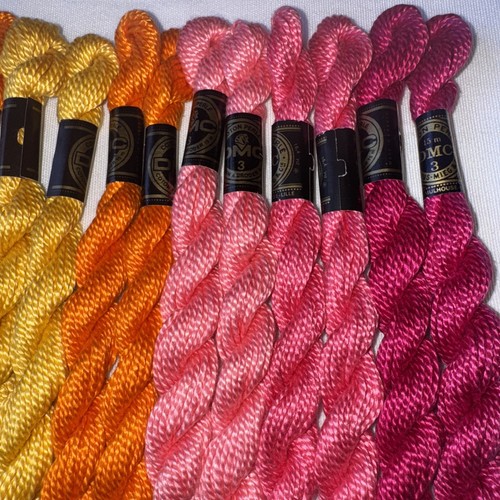 Lot of 20 DMC Cotton Perle #3 Pearl BRIGHTS Embroidery Floss 15m/16.4y/5g ea B18 - Picture 4 of 4