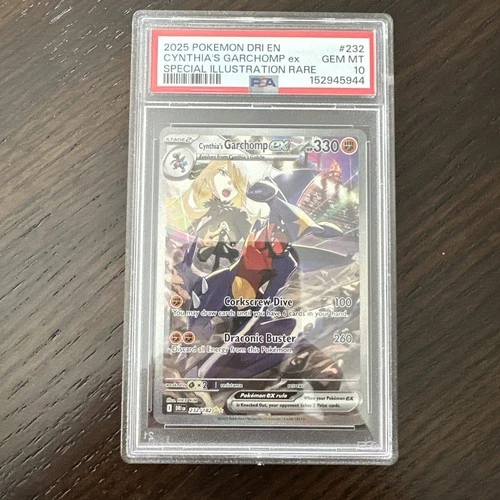 Cynthia's Garchomp EX Card 232/182 Sir Destined Rivals PSA 10