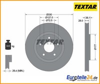 2 St. Bremsscheibe Pro+ Textar 92278905 FüR Fiat Freemont Vw
