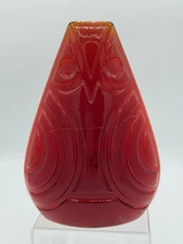Blenko 2430 Don Pendleton Owl Bookend - Tangerine - etched Blenko 2024