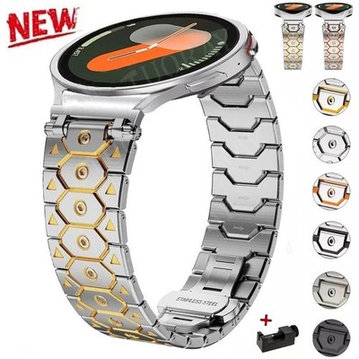 Luxury Stainless Steel Strap Watch Band For Samsung Galaxy Watch FE 7 6 4 5 Pro