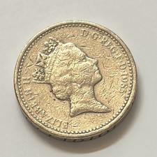Gro&szlig;britannien 1 Pound M&uuml;nze 1985 Queen Elizabeth II Pflanze