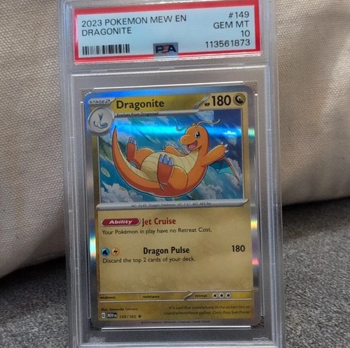 Pokémon Dragonite 151 Holo Rare PSA 10 #149/165