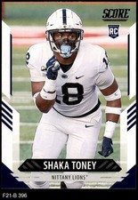2021 Score #396 Shaka Toney Commanders RC Penn St 8 - NM/MT