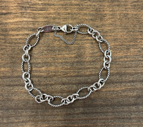 James Avery Sterling Silver Oval Twist Charm Bracelet 8-inch - Picture 8 of 9
