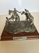Chilmark FJ Barnum Lee At Antietam Pewter Civil War Sculpture Signed Num 1874