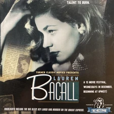 2000 TCM Presents Lauren Bacall PRINT AD Turner Classic Movies Eyes Lips Gaze