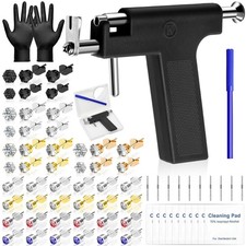 Reusable Ear Piercing Gun Kit, Professional Ear Piercing Machine with Stainle...
