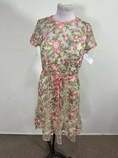 Adrianna Papell Women’s Multicolor Short Sleeve Dress Size 6 