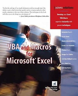 VBA and Macros for Microsoft Excel - Paperback, by Jelen Bill - Very Good